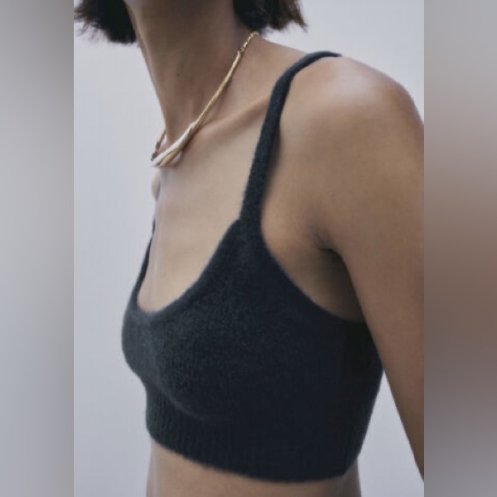 Zara Blue Crop Tank